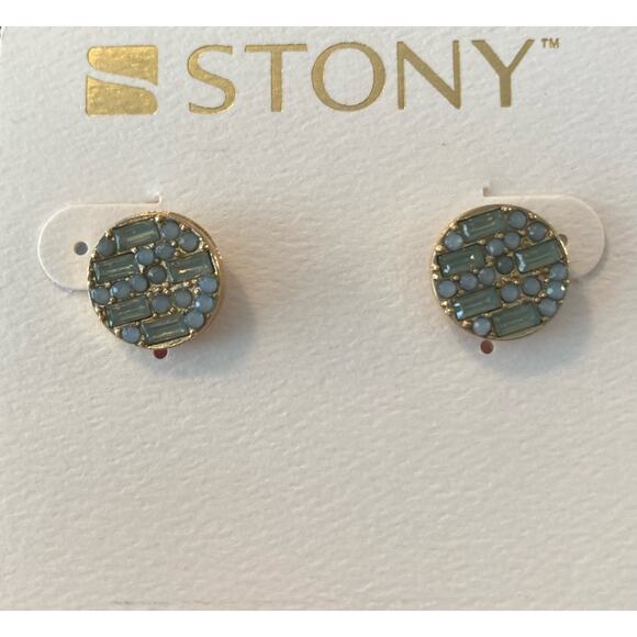 2/$24! Stony Earrings Blue, Green and Gold - Picture 4 of 6